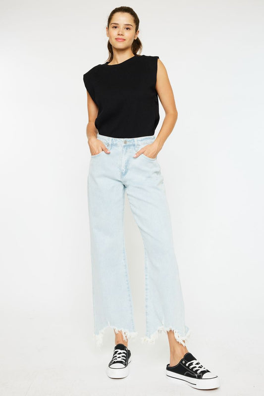 Isadora High Rise Slim Wide Leg Jeans