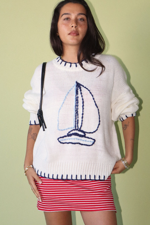 Sailboat Knit Sweater