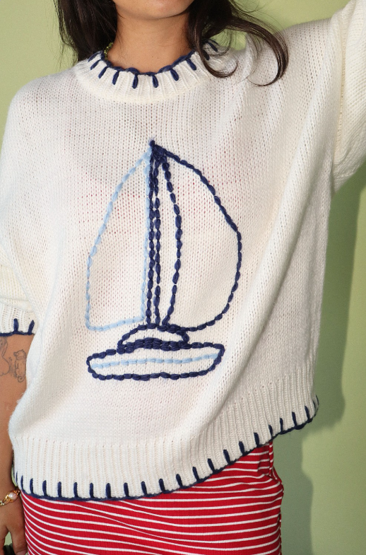 Sailboat Knit Sweater