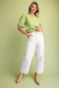 Embroidery Detailing Corduroy Pants
