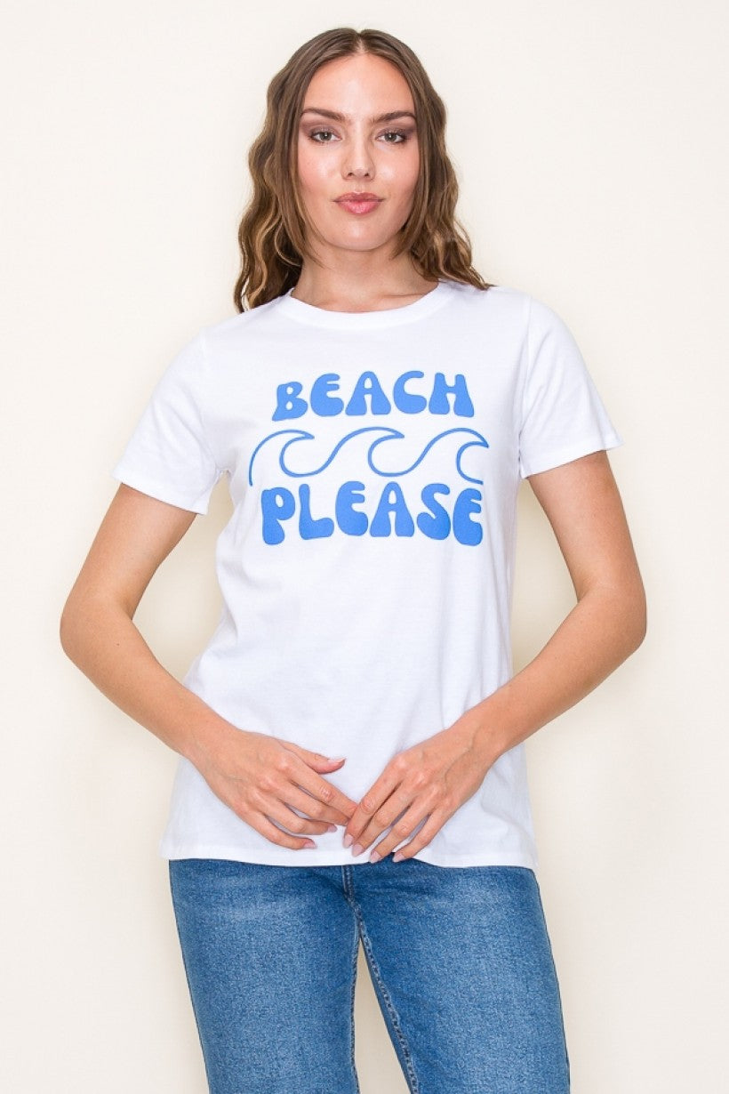 "Beach Please" Graphic Top