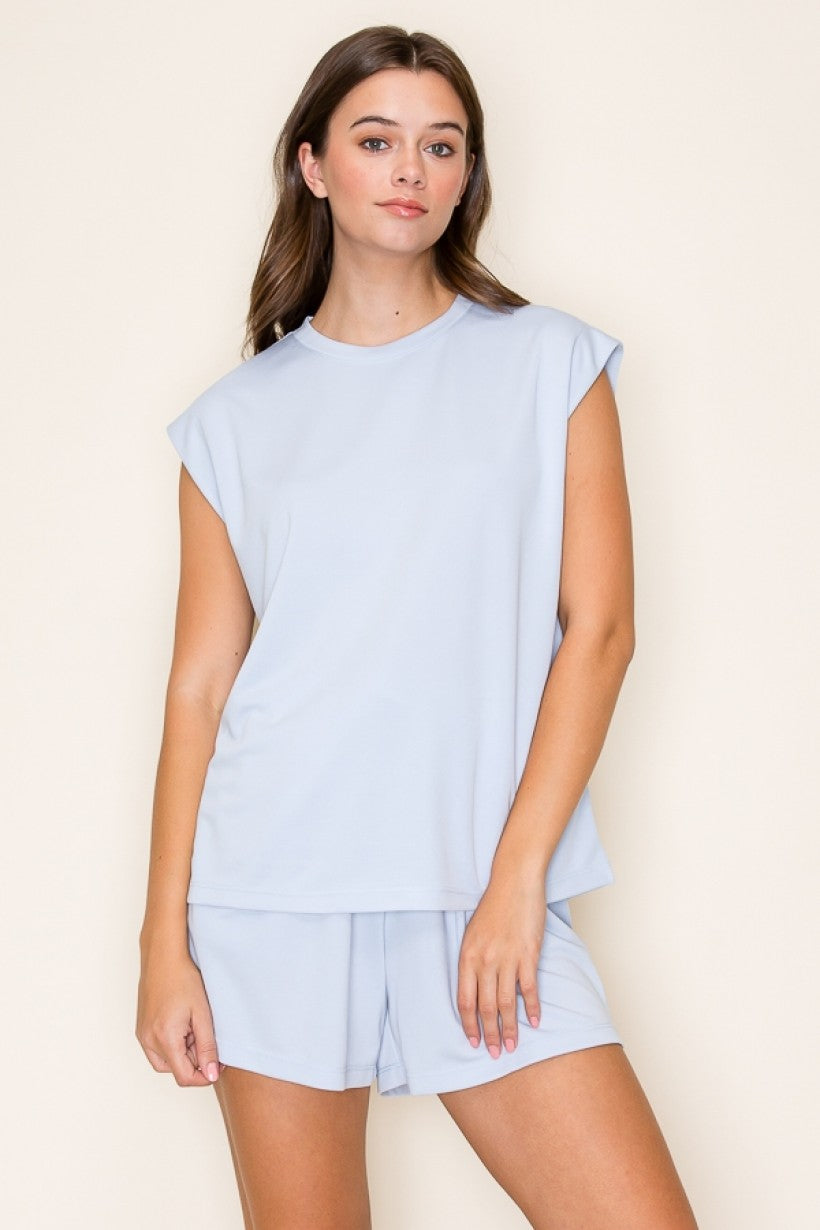 Round Neck Sleeveless Modal Muscle Tee