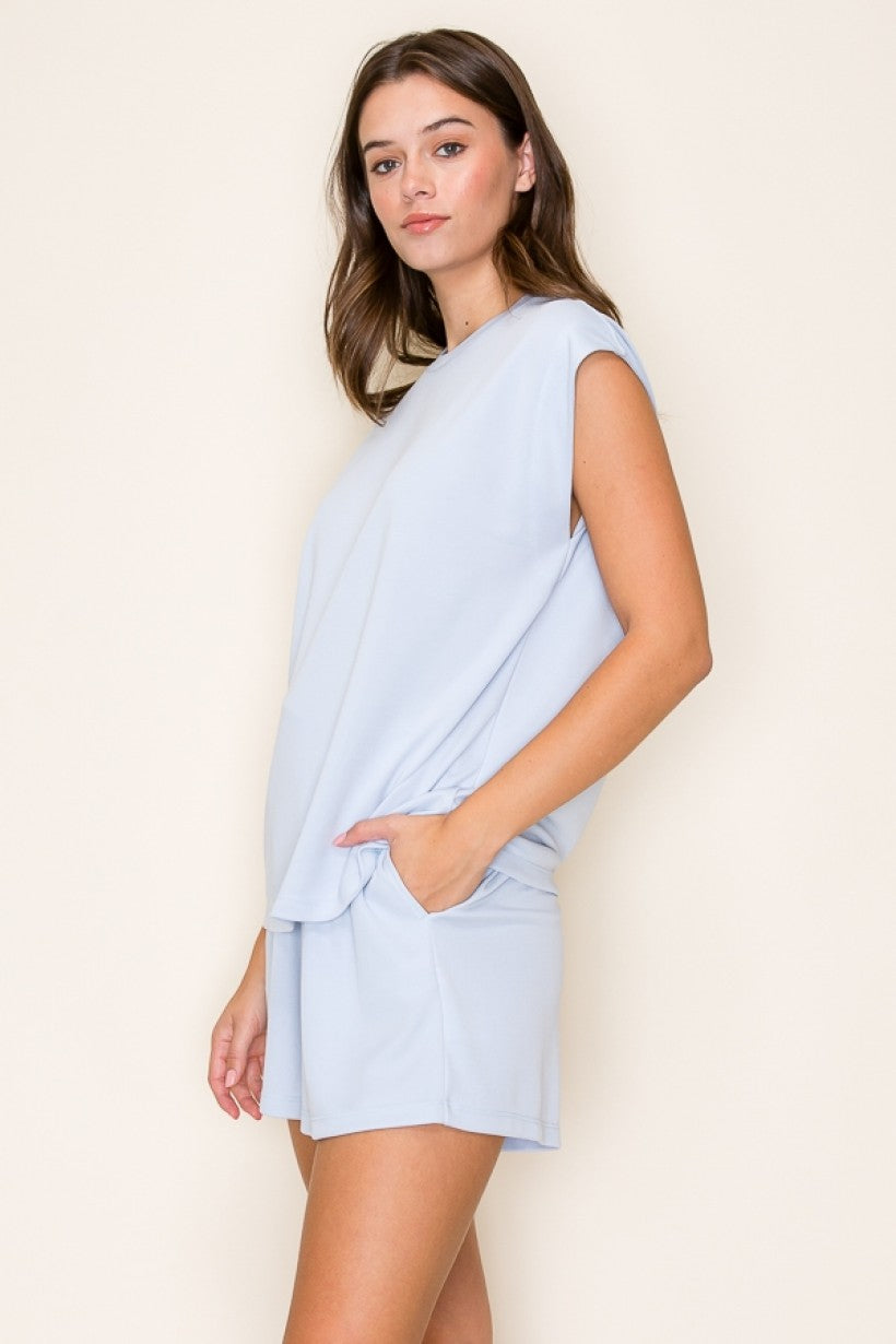 Round Neck Sleeveless Modal Muscle Tee