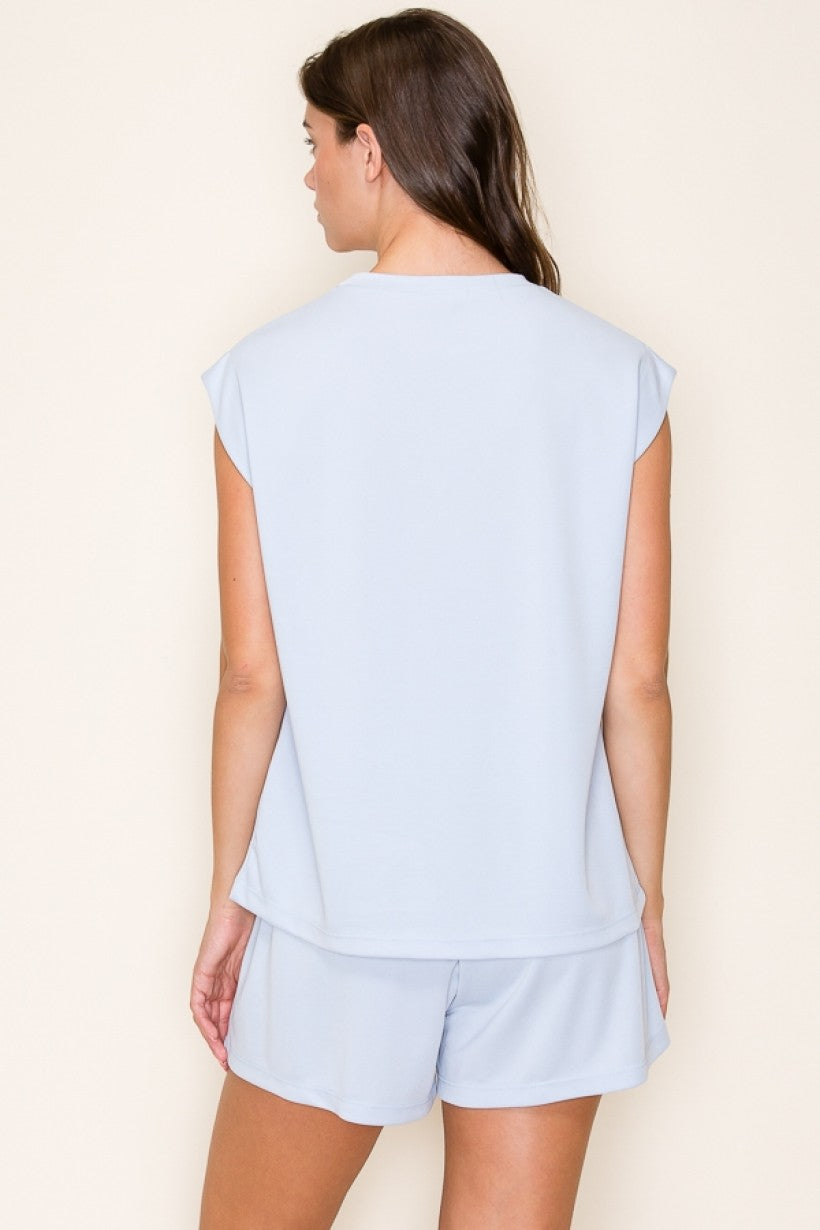 Round Neck Sleeveless Modal Muscle Tee