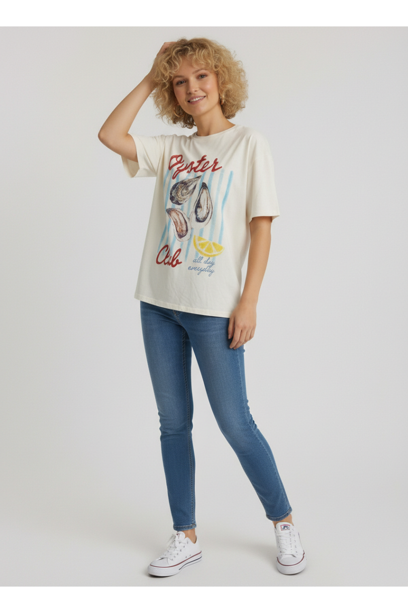 Oyster Club Graphic Top
